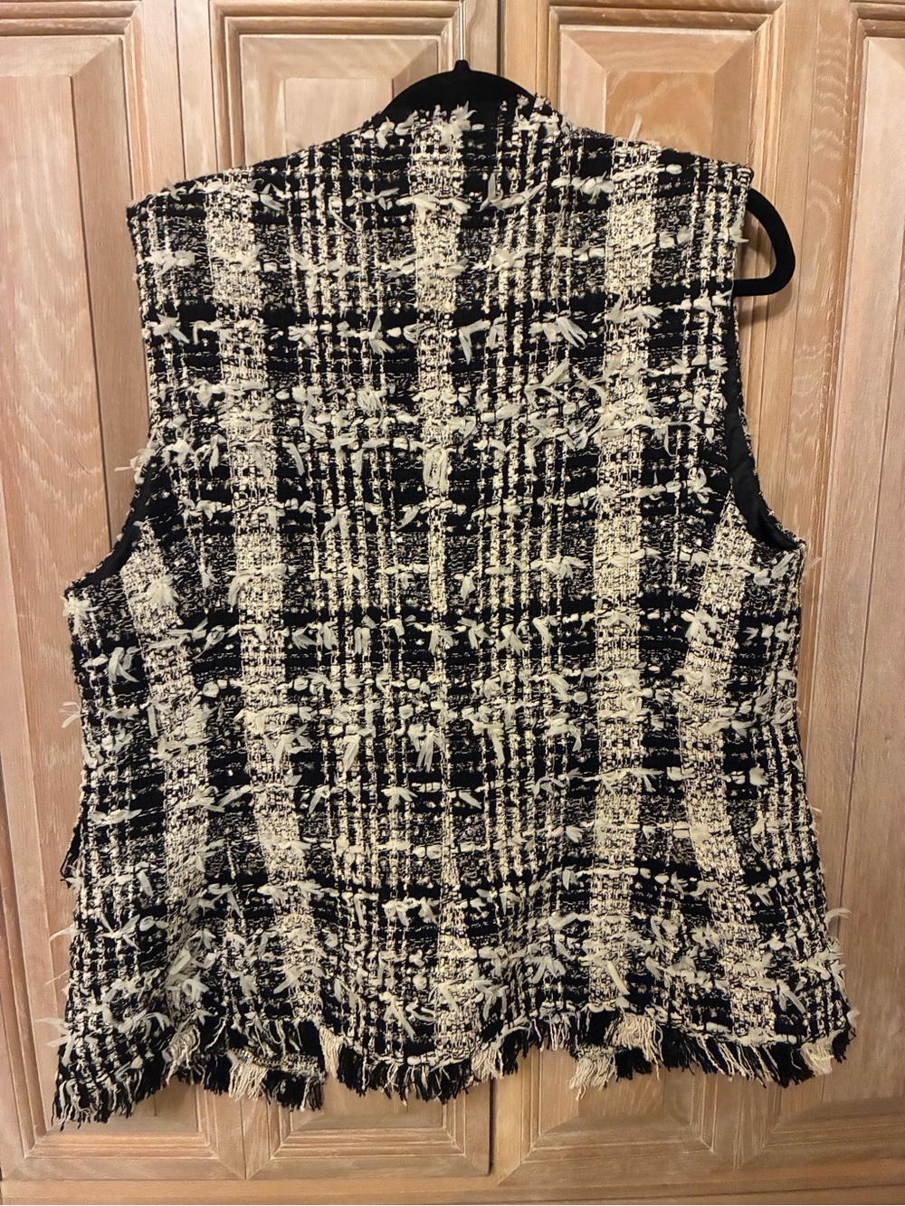 Kobi Halperin Danni Chain-Embellished Frayed Tweed Vest - Picture 6 of 6
